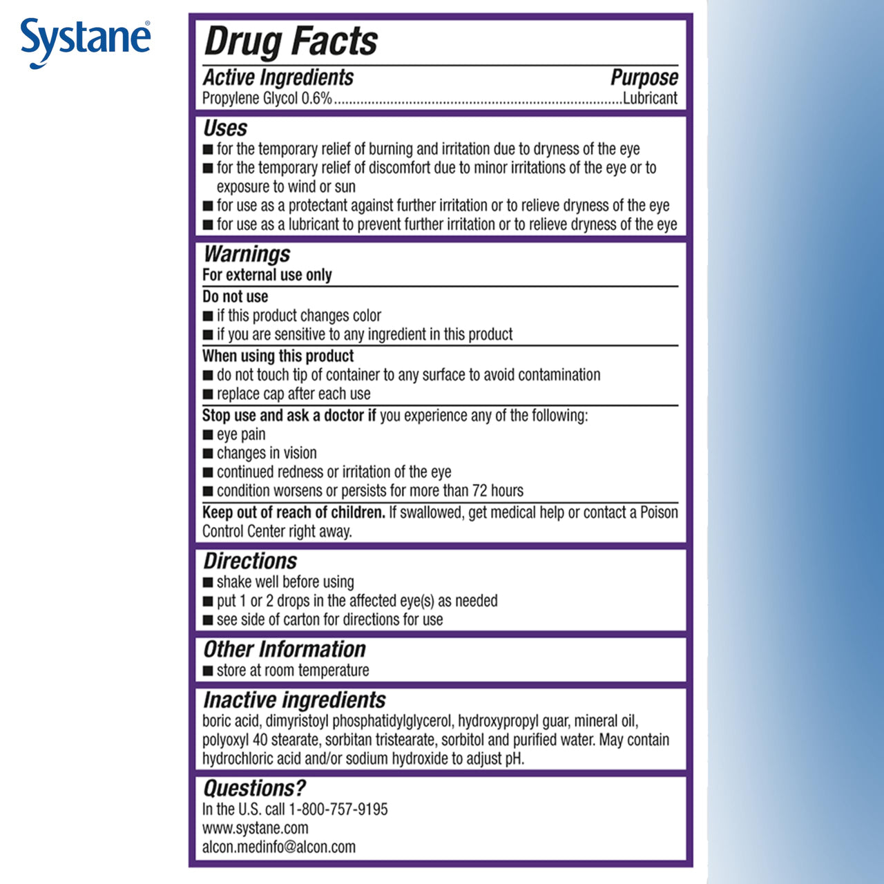 Systane COMPLETE Preservative Free Dry Eye Drops, 0.34 fl oz, Contains Propylene Glycol 0.6%, Multi-Dose Lubricating Eye Drops for Irritation & Dryness, Hydrating & Soothing
