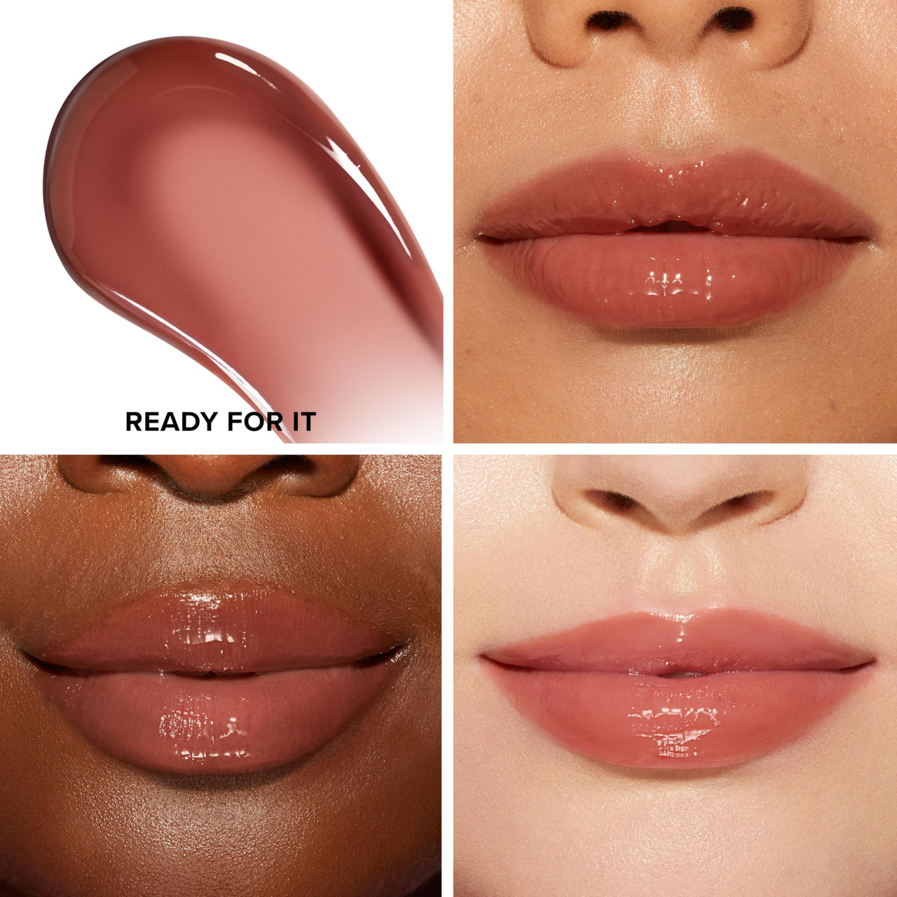 Too Faced Lip Injection Maximum Plump Extra Strength Lip Plumper Gloss | Hydrating, Volumizing, + Plumping, 0.14 Fl Oz, Ready For It (Midtone Nude)
