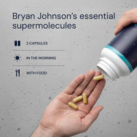 Thumbnail for Blueprint Bryan Johnson Essential Capsules - Daily Multivitamin/Multimineral for Women and Men - Antioxidant Supplement with Calcium, Vitamin B1, Vitamin D, and Zinc - Vegan and Non GMO (30 Servings)