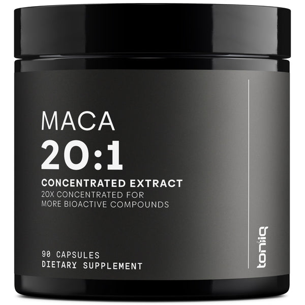 Maca Root - Ultra High Potency 20:1 Extract - Black, Red and Yellow Maca Complex - Single Origin, Wildcrafted & Highly Concentrated - Third-Party Lab Tested - 90 Capsules