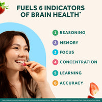 Thumbnail for NEURIVA Plus Decaffeinated Nootropic Brain Supplement for Memory, Focus & Concentration & Cognitive Function, Clinically Tested NeuroFactor, Phosphatidylserine, Vitamins B6 B12,50ct Strawberry Gummies