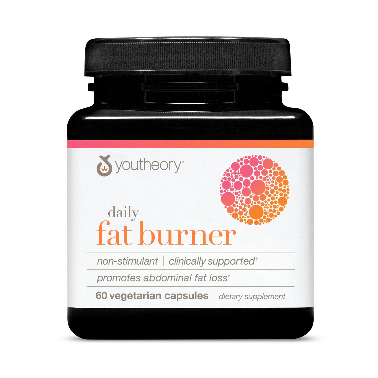 Youtheory Daily Fat Burner - Supports Body Composition & Metabolism - with Citrus Fruit Blend, Chromium & Cayenne Extract - Gluten, Soy & Dairy Free - 60 Vegetarian Capsules