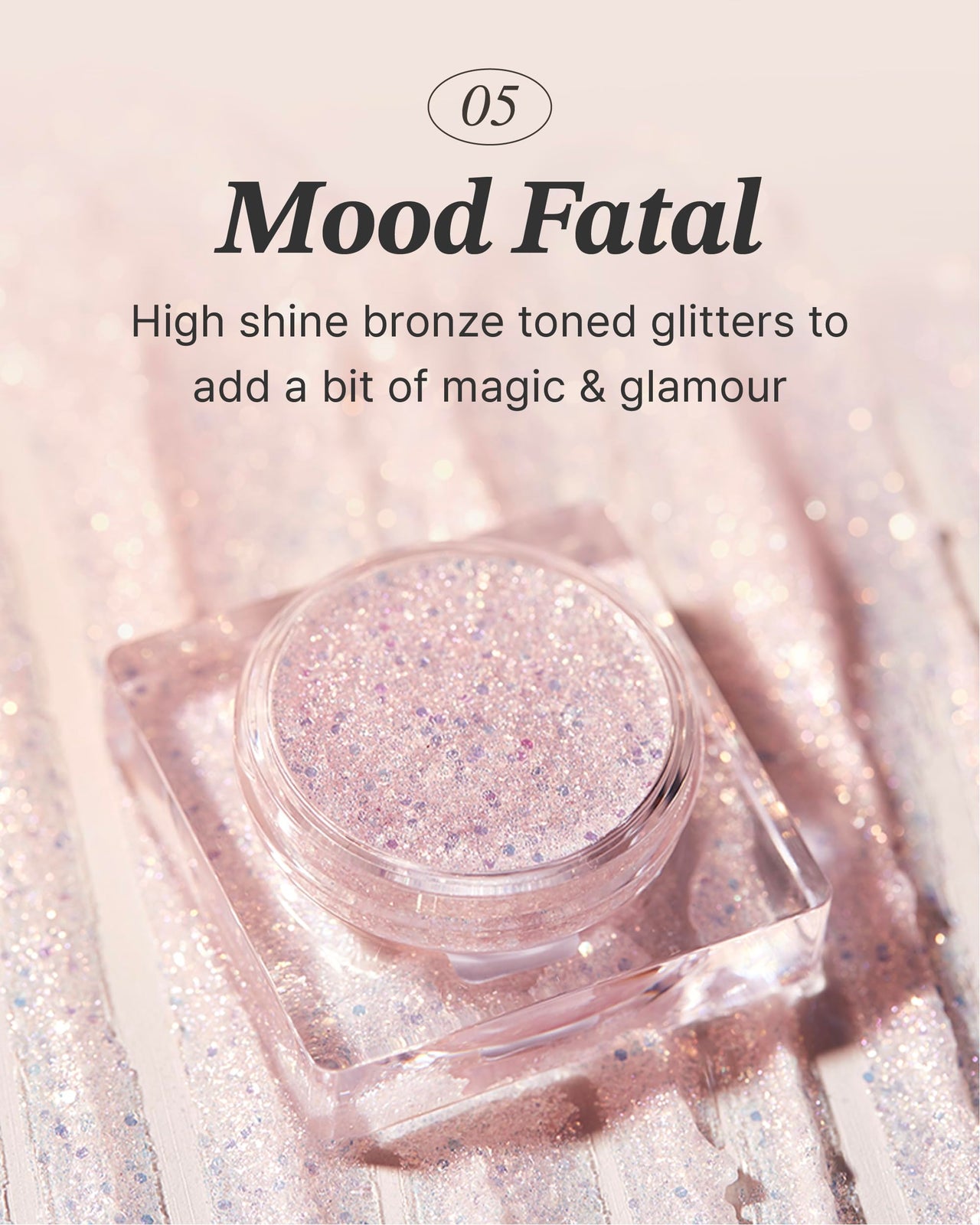 Glint Face & Body Glitter Gel (Mood Fatal, 0.1oz) - Multi-Use Makeup for Eyes, Cheeks, Body, and Hair. Rich Pigment, Long-Lasting Sparkle/Glitter for Party, Festival, Concert