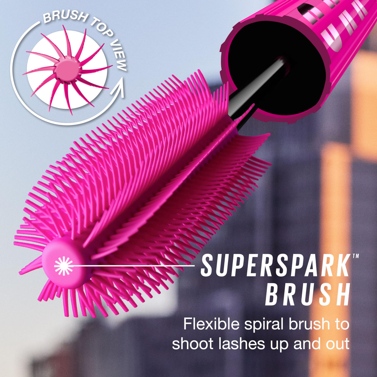 Maybelline Lash Sensational Firework Washable Mascara, Lengthening & Volumizing Mascara for up to 24HR wear, Brownish Black, 1 Count