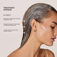Thumbnail for OUAI Fine to Medium Hair Treatment Masque - Hydrating Hair Mask to Help Repair Strands & Increase Shine - With Shea Butter, Keratin and Panthenol - Paraben, Phthalate & Sulfate Free (8 Fl Oz)