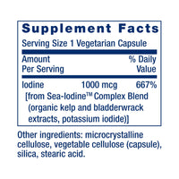Thumbnail for Life Extension Sea-Iodine™, kelp and bladderwrack-derived iodine, supports healthy levels of this essential nutrient for thyroid health and beyond, non-GMO, gluten-free, vegetarian, 60 capsules