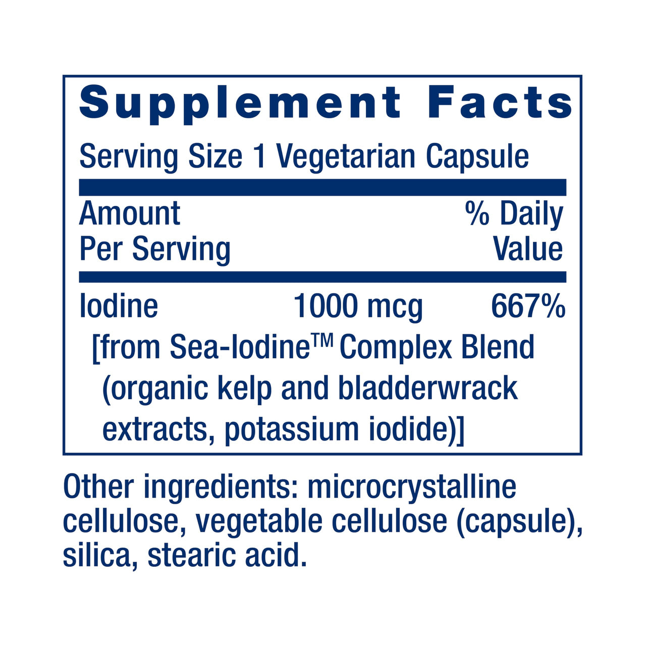 Life Extension Taurine 1000mg and Sea-Iodine 60 Capsules Supplement Bundle