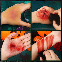 Thumbnail for BOBISUKA Demonic Special Effects SFX Halloween Makeup Kit - 5 Colors Bruise Makeup Face Body Painting Palette + Scar Wax with Spatula Tool + Fake Blood Splatter Spray + Fake Blood Cream +Stipple Spong