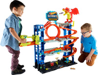 Thumbnail for Hot Wheels City Ultimate Garage Track Set with 2 Die-Cast Toy Cars & Car-Eating Dragon, Stores 50+ Vehicles, 4 Levels