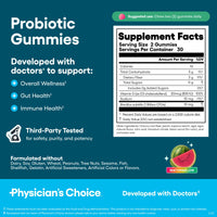 Thumbnail for Physician's CHOICE Gut Gummy Bundle: Probiotic Gummies + Fiber Gummies - No Sugar Added & Vegan - Supports Digestive Health & Regularity for Women and Men