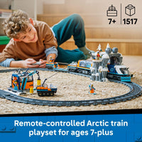 Thumbnail for LEGO City Explorers' Arctic Polar Express Train Set - Building & Learning Toys for Kids - Remote Controlled Train for Boys & Girls, Ages 7+ - with 6 Explorer Minifigures - Birthday Gift Idea - 60470