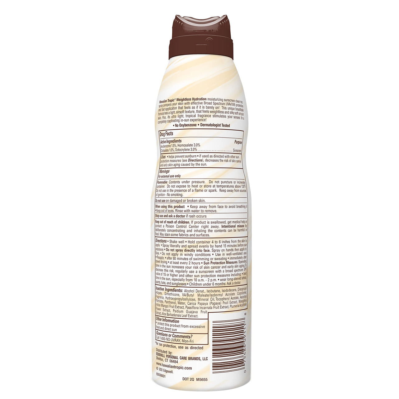 Hawaiian Tropic Sunscreen Silk Hydration Moisturizing Broad Spectrum Sun Care Sunscreen Spray - SPF 15, 6 Ounce