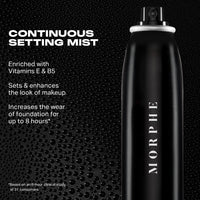 Thumbnail for Morphe Continuous Setting Mist - Micro-Fine Setting Spray for Makeup with a Natural Finish - Helps Makeup Resist Caking or Fading & Increases Wear of Foundation (2 Count, 2.8 fl oz)