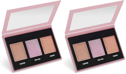 Image 2 of 1 Ounce (Pack of 2) for the product Black Radiance True Complexion 3D Highlighter Palette, Luminosity, 0.38 Ounce
