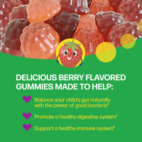 Thumbnail for Culturelle Daily Probiotic For Kids + Veggie Fiber Gummies (Ages 3+) - 60 Count - Digestive Health & Immune Support – Berry Flavor with a Vitamin C Boost