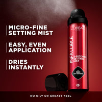 Thumbnail for L'Oreal Paris Infallible 3-Second Setting Spray Mist, Microfine Mist for up to 36HR Wear, Clear, 1.76 oz
