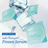 Thumbnail for belif Super Drops Multi-7 Hyaluronic Frozen Serum - Hydrating, Soothing, Depuffing Serum with Peptides & Caffeine, Enhances Skin Elasticity, Korean Skincare, 5mlx9EA