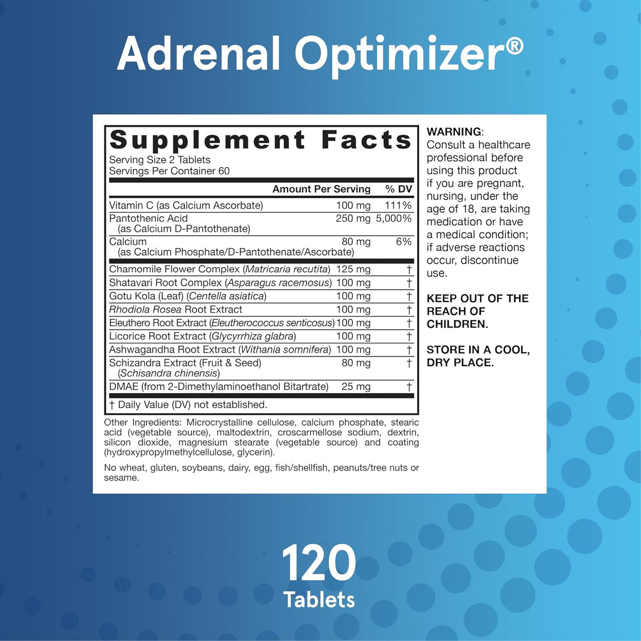 Jarrow Formulas Adrenal Optimizer Tablets For Healthy Stress Response