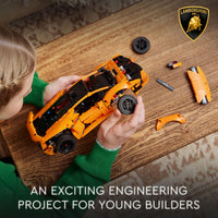 Thumbnail for LEGO Technic Lamborghini Huracán Tecnica Orange Toy Cars - Building Toys for Kids, Boys & Girls, Ages 9+ - Lamborghini Toy Car W/ V10 Engine & Steering - Gift Ideas for Birthdays - 42196
