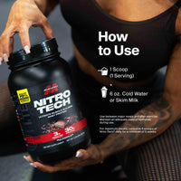 Thumbnail for Muscletech Whey Protein Powder (Vanilla Cream, 2.2 Pound) - Nitro-Tech Ultimate Muscle Building Formula with Whey Protein Isolate & Peptides - 30g of Protein, 3g of Creatine & 6.8g of BCAA