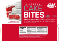 Thumbnail for Optimum Nutrition Protein Cake Bites, Whipped Low Sugar Protein Bar, Flavor: Red Velvet, 12 Count