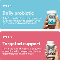 Thumbnail for Physician's CHOICE Advanced Gut Health Bundle: 60 Billion Probiotics 30ct + Digestive Enzymes 60ct for Digestive, Gut, and Immune Health Supports Occasional Constipation, Diarrhea, Gas, and Bloating