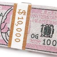 Thumbnail for Covelin Dollar Clutch Purse for Women from, Rhinestone Evening Handbag Money Bag Pink