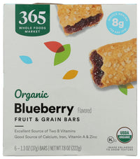 Thumbnail for 365 by Whole Foods Market, Organic Blueberry Cereal Bar 6 Count, 7.8 Ounce