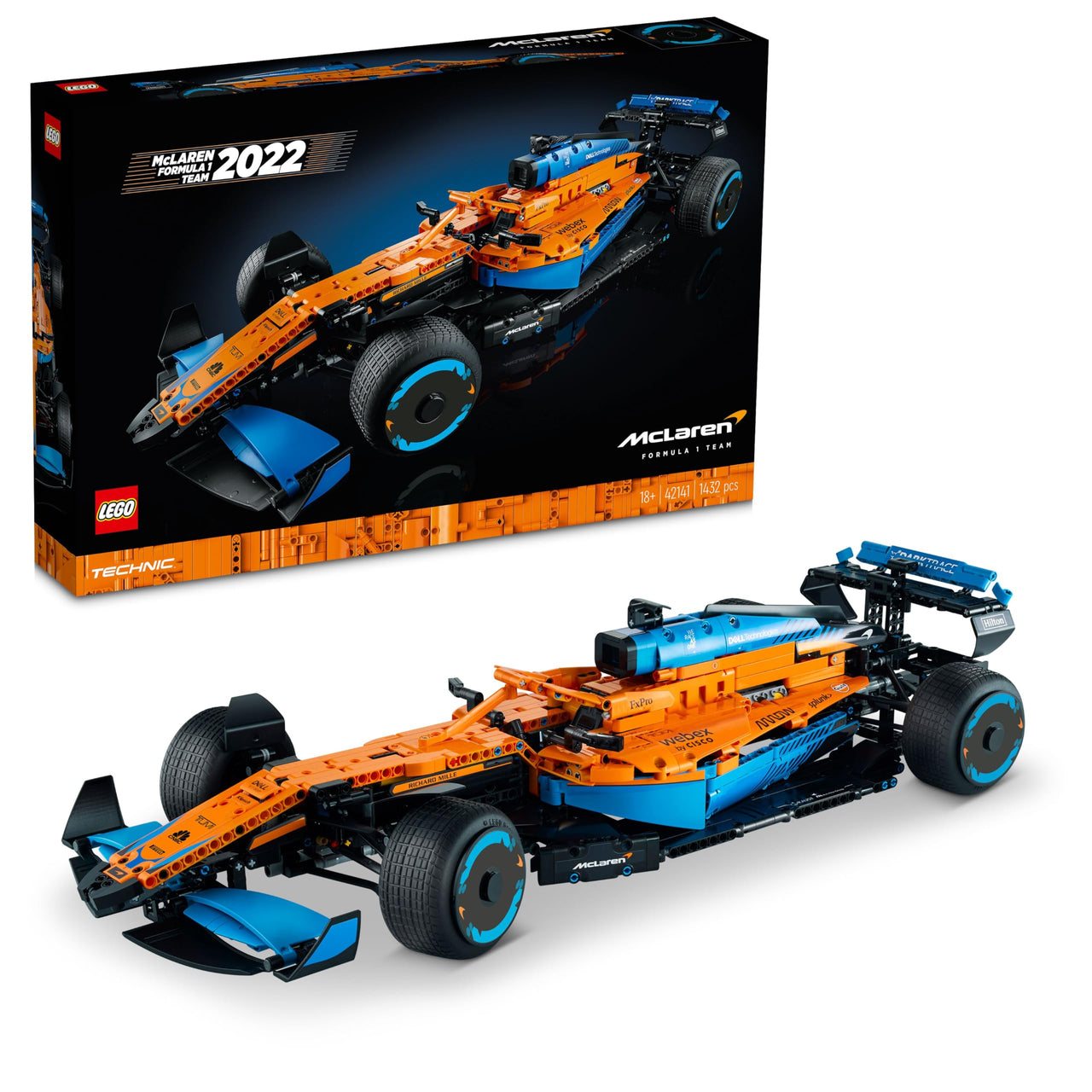 Lego Technic McLaren Formula 1 Racing Car, Idea Toy for Men, Car Model for Adults, Racing Car Collector's Model 42141