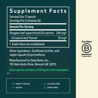 Thumbnail for Gaia Herbs Oil of Oregano - Immune & Antioxidant Support Supplement - with Oregano Oil, Carvacrol & Thymol* - 60 Vegan Liquid Phyto-Caps (60 Servings)