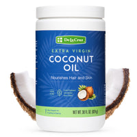 Thumbnail for De La Cruz Extra Virgin Coconut Oil - 100% Pure for Skin and Hair - Cooking - Multipurpose, Unrefined and Cold Pressed - 30 Fl OZ