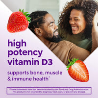 Thumbnail for vitafusion Extra Strength Vitamin D3 Gummy, Strawberry Flavored Bone and Immune System Support (1) 120 Count