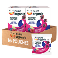 Thumbnail for Pure Organic Twisted Fruit Bites, Kids Snacks, Fruit Snacks, Blueberry Raspberry (16 Pouches)