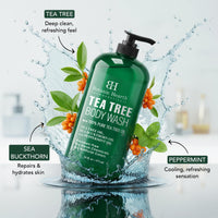 Thumbnail for Botanic Hearth Tea Tree Body Wash -16 fl oz- All-Natural Antifungal & Odor-Control Shower Gel for Acne, Athlete’s Foot, Ringworm, Jock Itch & Healthy Skin,Sulfate & Paraben Free, for Men and Women
