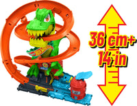 Thumbnail for Hot Wheels City T-Rex Blaze Battle & 1:64 Scale Die-Cast Toy Car