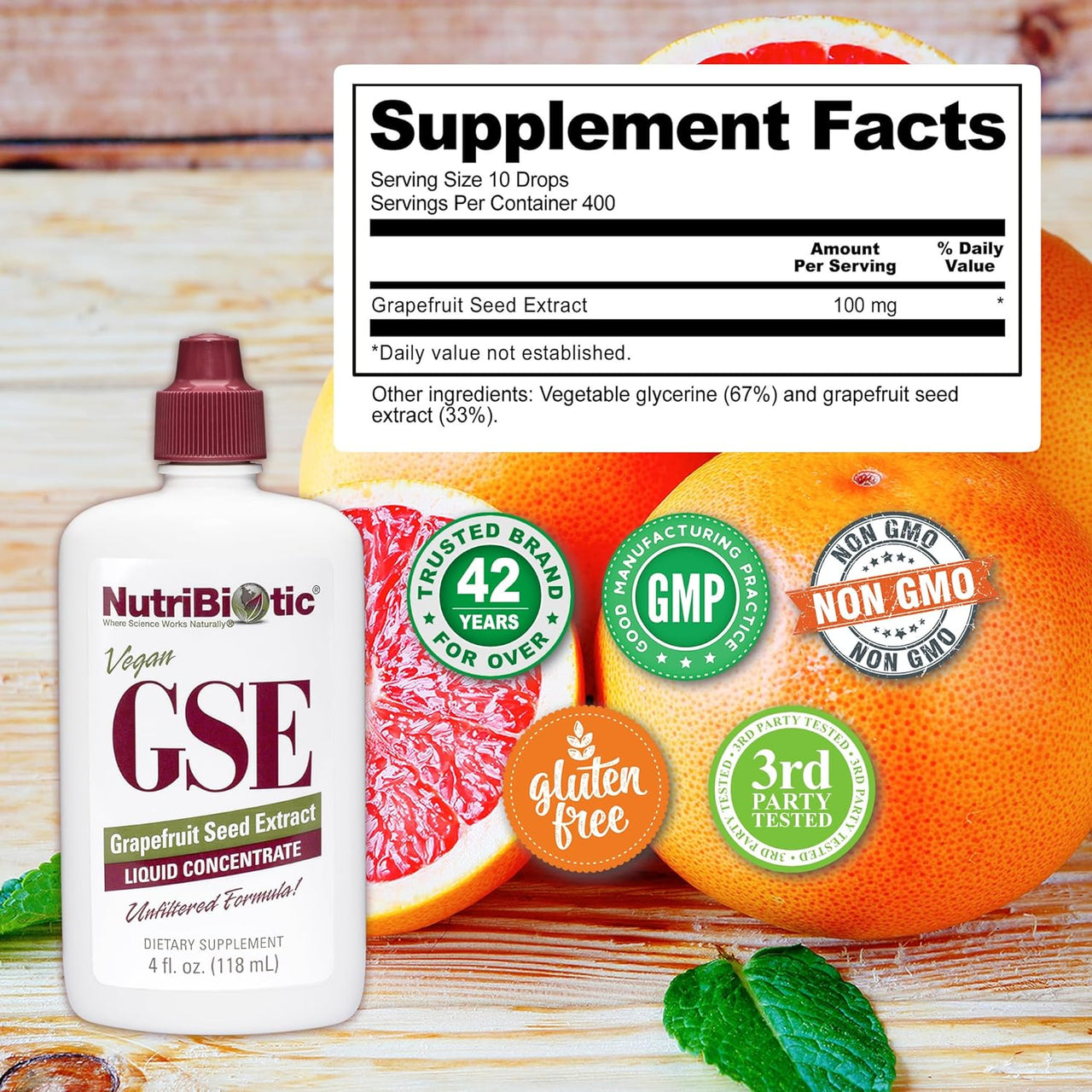 NutriBiotic GSE Liquid Concentrate -Grapefruit Seed Extract