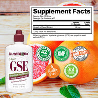 Thumbnail for NutriBiotic – GSE, 4 Oz Liquid | The Original Grapefruit Seed Extract Premium Concentrate with Bioflavonoids | Vegan, Gluten Free, Non-GMO