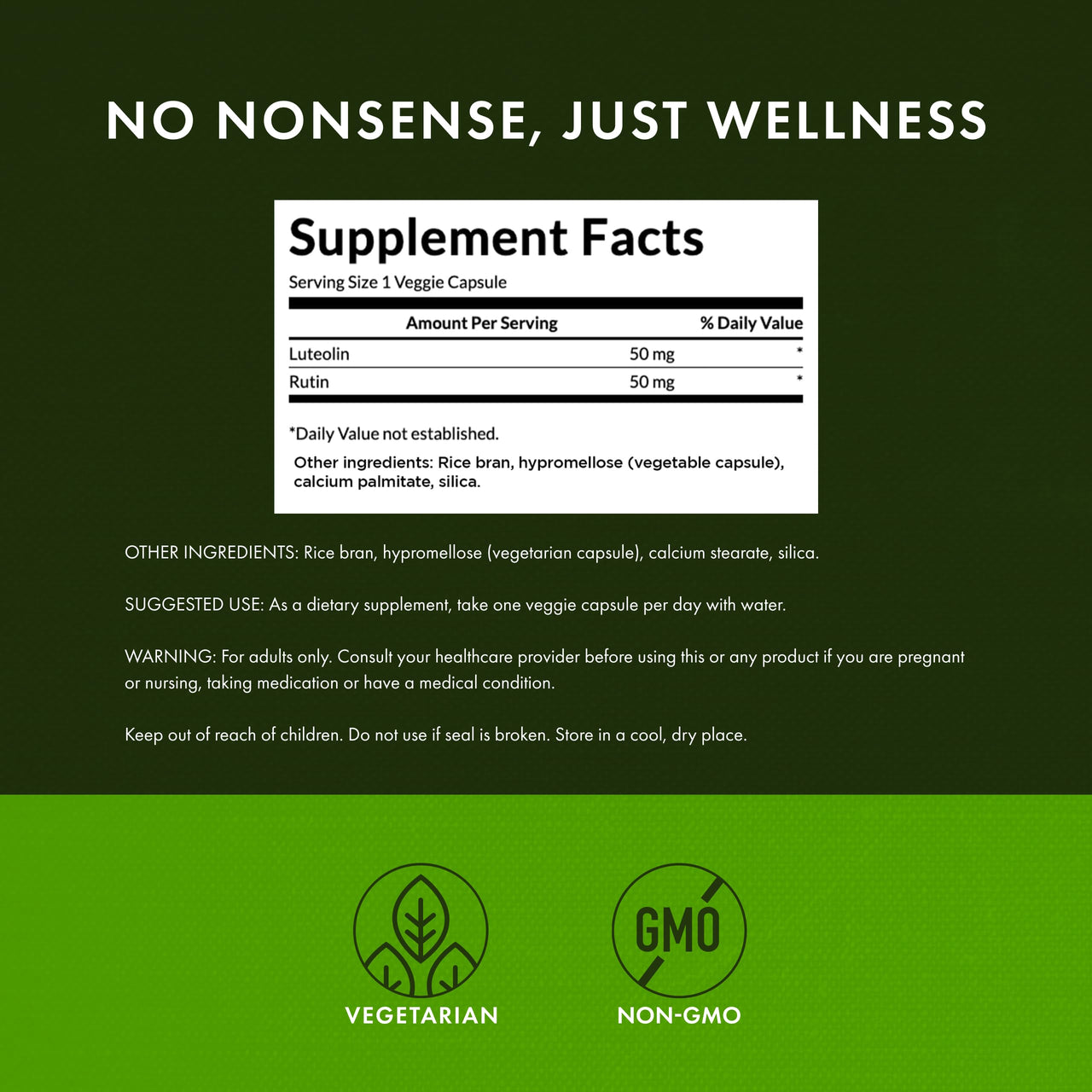 Swanson Luteolin Complex w/Rutin - Brain Support Supplement Promoting Memory, Mood & Cognitive Health - Natural Formula to Help Maintain Nervous System - (30 Veggie Capsules)