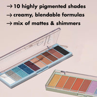 Thumbnail for e.l.f. Perfect 10 Eyeshadow Palette, Ten Ultra-Pigmented Bright & Colorful Shades, Blendable Formula, Vegan & Cruelty-Free, So Bright Now