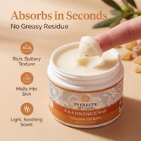 Thumbnail for Vitality Extracts Frankincense Balm - 2oz, Boswellia Serrata, Beeswax, Olive Oil, Moisturizer for Dry, Cracked Skin, All Skin Types
