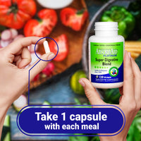 Thumbnail for AbsorbAid Platinum Digestive Enzyme Support 120 vCaps, 12 Digestive Enzymes Plus 2 Probiotics for Maximum Relief