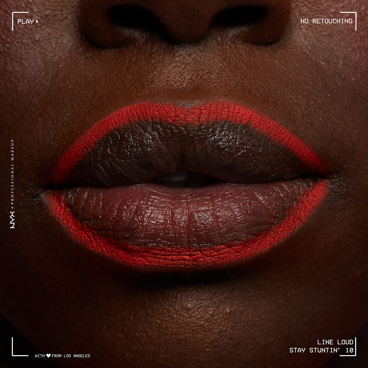 NYX PROFESSIONAL MAKEUP Line Loud Lip Liner, Longwear and Pigmented Lip Pencil with Jojoba Oil & Vitamin E - Stay Stuntin' (Midtone Bright Orange)