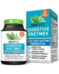 Thumbnail for Zenwise Health Digestive Enzymes for Gut Health - Probiotic Multi Enzymes with Prebiotics and Probiotics for Women and Men for Digestive Health and Bloating Relief, Daily Enzymes for Digestion -180 CT