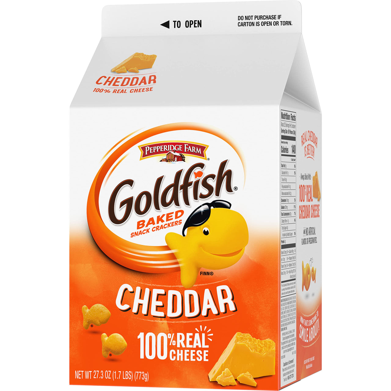 Goldfish Cheddar Cheese Crackers, 27.3 Oz Carton