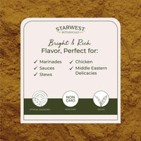Thumbnail for Starwest Botanicals Organic Curry Powder with Salt - Seasoning for Cooking, Spice Blend of Turmeric, Cumin, Coriander, Fenugreek, Cayenne, & Ginger, Certified Kosher, Non-GMO - Bulk 1 lb Bag