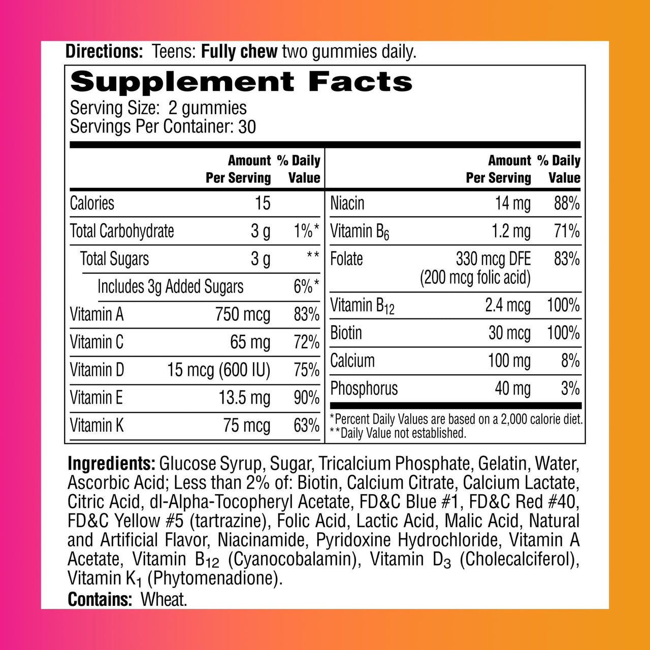 One A Day Teen Girl 60ct (Packaging May Vary)