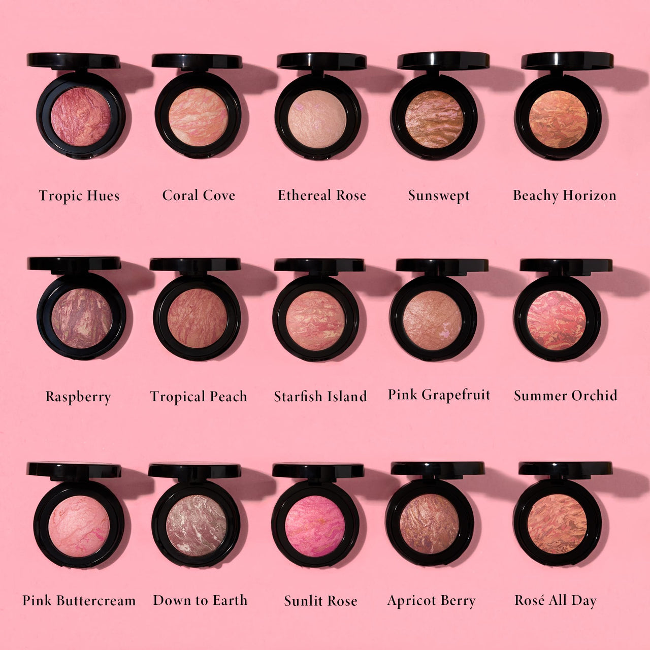 LAURA GELLER NEW YORK Baked Blush-n-Brighten Marbleized Blush + Angled Brush (03 Coral Cove, 47mm)