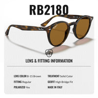 Thumbnail for Ray-Ban RB2180 Round Shape Polarized Sunglasses for Men and Women- Timeless Classic Sun Glasses with Modern Elegance - Premium UV Protection - Designer Men's and Women's Sunglasses