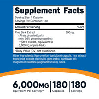 Thumbnail for Nutricost Pine Bark Extract, 180 Capsules for 180 Servings Per Bottle
