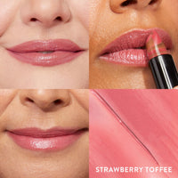 Thumbnail for LAURA GELLER NEW YORK Italian Marble Sheer Lipstick - Strawberry Toffee - Hydrating & Lightweight - Vitamin E & Caster Seed Oil - Cream Finish